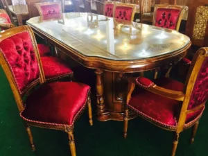 Meja Makan Gendong Ukir Jepara