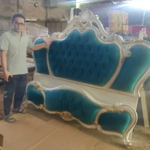 Set tempat tidur mewah ukiran jepara karya mebel