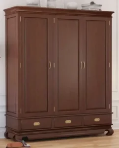 lemari-pakaian-minimalis-3-pintu-kayu-jati-cokelat